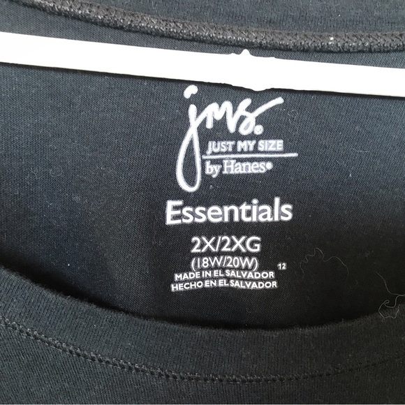 JMS Hanes Essentials TEE Sz2X/2XG Long Sleeves Black/Blue Excellent Condition - Picture 3 of 5